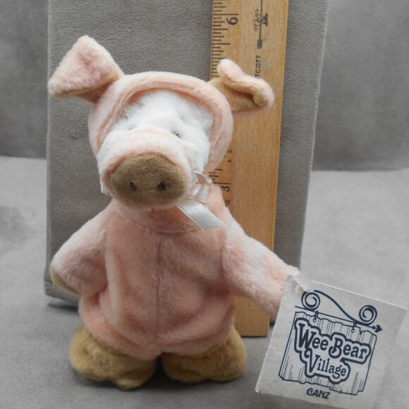 Ganz Wee Bear Village Mudford H3132 Bear in Pig Costume 1999 Vintage Plush - Picture 2 of 8